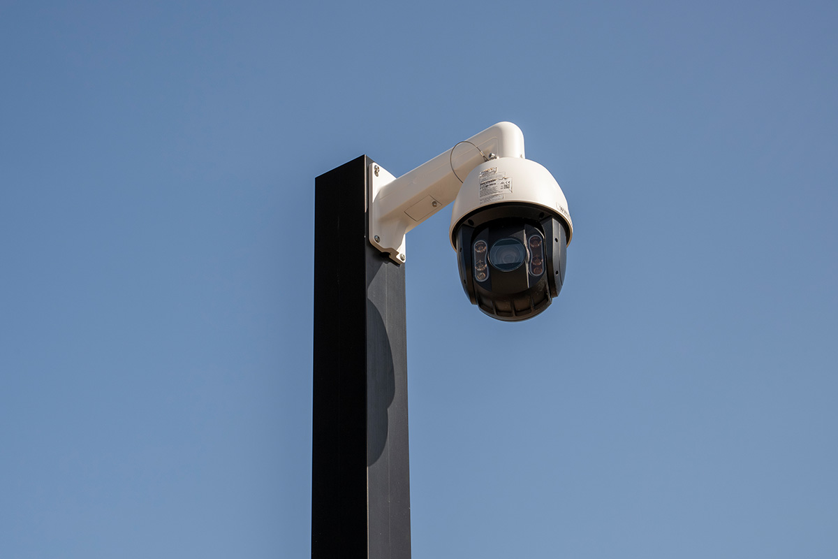 AI-powered surveillance camera used to collect real-time data for intelligent mobility management.