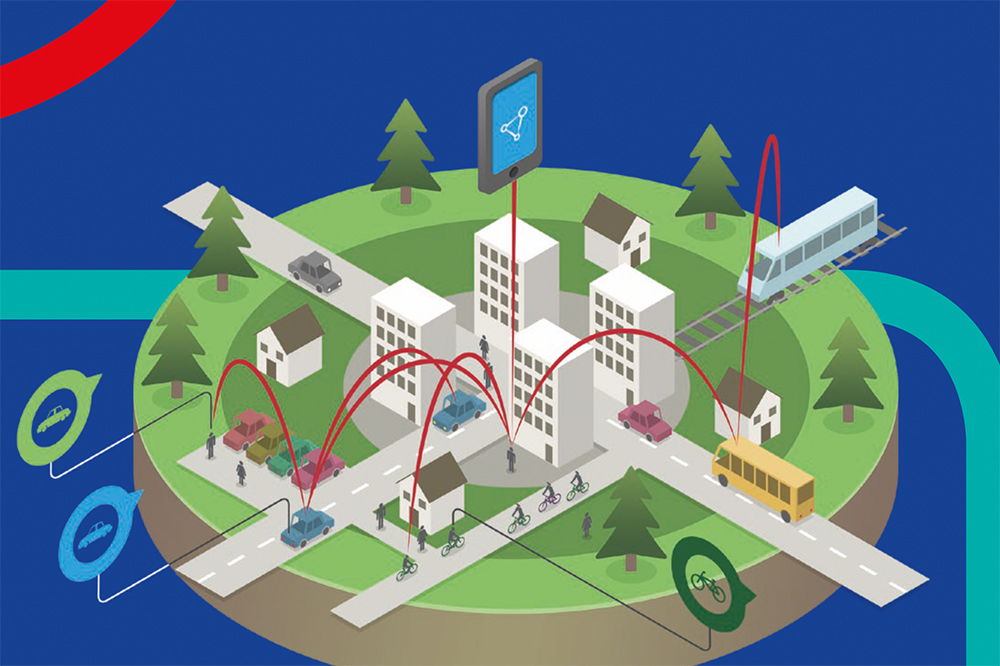 Overview of the MENTOR project's implementation of Mobility-as-a-Service (MaaS) in Merano, integrating various transportation services into a single app.